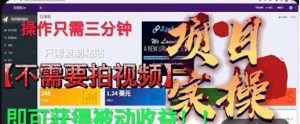 最新国外掘金项目,不需要拍视频,即可获得被动收益,只需操作三分钟实现躺赚!【揭秘】-赚钱驿站