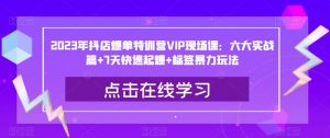 2023年抖店爆单特训营VIP现场课:六大实战篇+7天快速起爆+标签暴力玩法-赚钱驿站