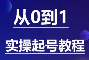 石野·小白起号实操教程,掌握各种起号的玩法技术,了解流量的核心-赚钱驿站