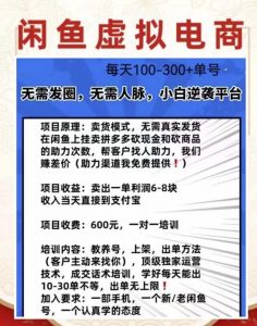 外边收费600多的闲鱼新玩法虚似电商之拼多多助力项目，单号100-300元-赚钱驿站