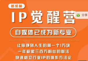 树成林·IP觉醒营,快速树立行业IP的操作方法论,让你赚到人生的第一个1万块-赚钱驿站