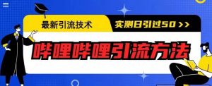 最新引流技术,哔哩哔哩引流方法,实测日引50人【揭秘】-赚钱驿站