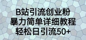 B站引流创业粉,暴力简单详细教程,轻松日引流50+【揭秘】-赚钱驿站