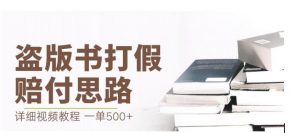 最新盗版书赔付打假项目,一单利润500+【详细玩法视频教程】【仅揭秘】-赚钱驿站