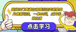 超级冷门赛道在微博引流卖明星图片最新玩法,一单88元,成交非常丝滑【揭秘】-赚钱驿站