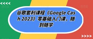 谷歌套利课程《Google Cash 2023》零基础入门课,随到随学-赚钱驿站