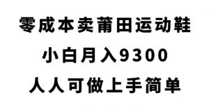 零成本卖莆田运动鞋,小白月入9300,人人可做上手简单【揭秘】-赚钱驿站