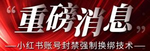 【最新】小红书账号封禁强制换绑技术可日赚300-赚钱驿站