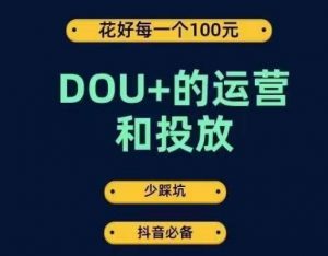 DOU+的运营和投放,花1条DOU+的钱,成为DOU+的投放高手,少走弯路不采坑-赚钱驿站