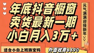 外面收费6890元年底抖音橱窗卖货最新一期，小白月入3万，适合小白上班族宝妈【揭秘】-赚钱驿站