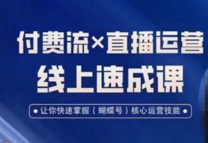 视频号付费流实操课程,付费流✖️直播运营速成课,让你快速掌握视频号核心运营技能-赚钱驿站