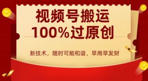 外边收费599创作者分成计划,视频号搬运100%过原创,新技术,适合零基础小白,月入两万+【揭秘】-赚钱驿站