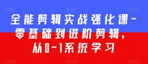 全能剪辑实战强化课-零基础到进阶剪辑,从0-1系统学习,200节课程加强版!-赚钱驿站