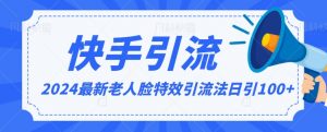 2024全网最新讲解老人脸特效引流方法,日引流100+,制作简单,保姆级教程【揭秘】-赚钱驿站