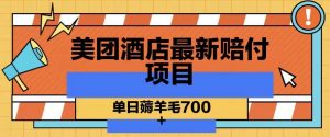 美团酒店最新赔付项目,单日薅羊毛700+【仅揭秘】-赚钱驿站