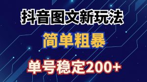 抖音图文流量变现,抖音图文新玩法,日入200+【揭秘】-赚钱驿站