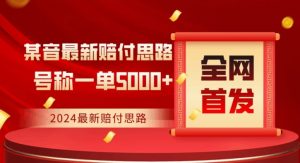 全网首发,2024最新抖音赔付项目,号称一单5000+保姆级拆解【仅揭秘】-赚钱驿站