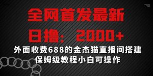 全网首发最新,日撸2000+,外面收费688的金杰猫直播间搭建,保姆级教程小白可操作【揭秘】-赚钱驿站