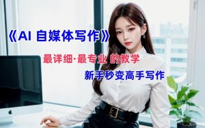 AI自媒体文章创作全网最详细教程,新手秒变写作高手,多方位发展-赚钱驿站