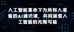 人工智能革命下为所有人准备的AI通识课,共同探索人工智能的无限可能-赚钱驿站
