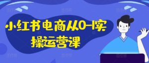 小红书电商从0-1实操运营课,小红书手机实操小红书/IP和私域课/小红书电商电脑实操板块等-赚钱驿站