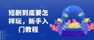 短剧到底要怎样玩,新手入门教程-赚钱驿站