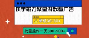 筷手磁力聚星4.0实操玩法,单机30-50+可批量放大【揭秘】-赚钱驿站