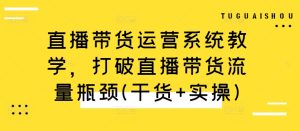 直播带货运营系统教学,打破直播带货流量瓶颈(干货+实操)-赚钱驿站