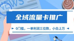 全域流量卡推广,一单利润三位数,0投入,小白轻松上万-赚钱驿站