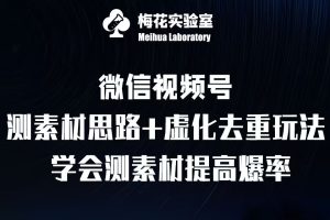 视频号连怼技术-测素材思路和上下虚化去重玩法-梅花实验室社群专享-赚钱驿站