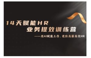 14天ChatGPT赋能HR业务提效训练营,从小白到应用高手-赚钱驿站