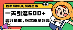 独家解密QQ里的引流密码,高效精准,实测单日加100+创业粉【揭秘】-赚钱驿站