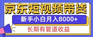 京东短视频带货新玩法,长期管道收益,新手也能月入8000+-赚钱驿站