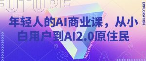年轻人的AI商业课,从小白用户到AI2.0原住民-赚钱驿站