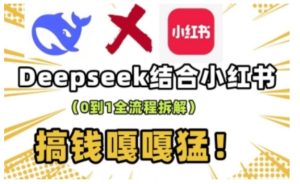 deepseek+小红书打造流量生产线实操课,0到1全流程拆解,搞钱嘎嘎猛-赚钱驿站