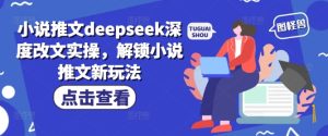 小说推文deepseek深度改文实操,解锁小说推文新玩法-赚钱驿站