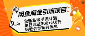 闲鱼淘金私域引流计划,从0开始玩转闲鱼,副业也可以挣到全职的工资-赚钱驿站