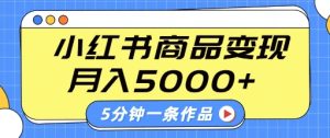 小红书字幕作品玩法,商单变现月入5k+,5分钟一条作品-赚钱驿站