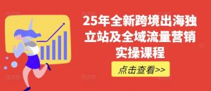 25年全新跨境出海独立站及全域流量营销实操课程，跨境电商独立站TIKTOK全域营销普货特货玩法大全-赚钱驿站