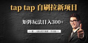 taptap拉新自刷项目,一个新用户14元,矩阵玩法日入300+-赚钱驿站