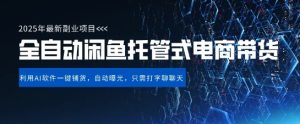 【闲鱼全自动电商带货】三年磨一剑,一朝露锋芒,长期稳定项目,单日稳定变现5张【揭秘】-赚钱驿站
