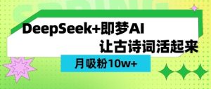 用DeepSeek做AI 古诗词视频，涨粉 10W+(保姆级教程)-赚钱驿站