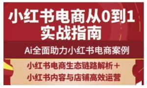 2025小红书电商全链路运营,Ai全面助力小红书电商案例-赚钱驿站