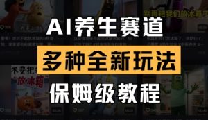 AI养生赛道,多种全新玩法,保姆级教程拆解-赚钱驿站