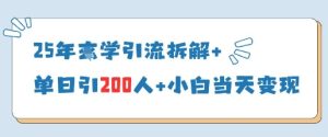 25年国学引流拆解+单日引200人+小白当天就能变现-赚钱驿站