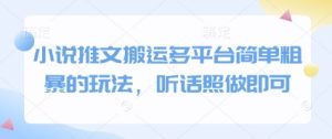 小说推文搬运多平台简单粗暴的玩法,听话照做即可-赚钱驿站