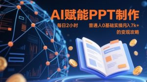 AI赋能PPT制作,每日2小时,普通人0基础实操月入7k+ 的变现攻略-赚钱驿站