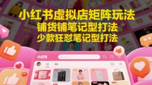 小红书虚拟店矩阵玩法,铺货铺笔记型打法,少款狂怼笔记型打法-赚钱驿站