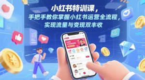 小红书特训课,手把手教你掌握小红书运营全流程,实现流量与变现双丰收-赚钱驿站