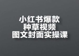小红书爆款种草视频图文封面实操课,开店、选品、引流、变现全流程-赚钱驿站
